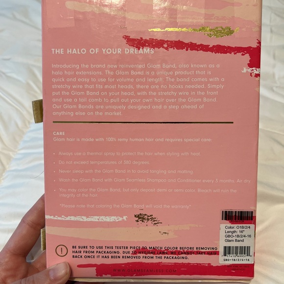 Glam Seamless Halo/Clip in Hair Extensions - Picture 3 of 9